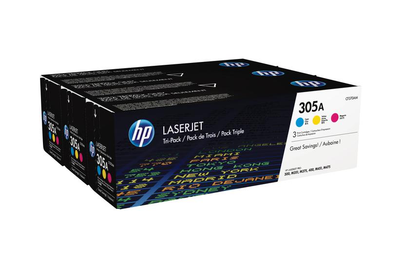 Hp 305a Pakker Gul Cyan Magenta Original Laserjet Tonerpatron Cf370am