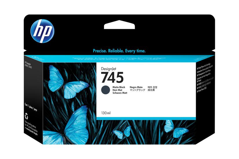 Hp 745 Mat Sort Original Designjet Blækpatron