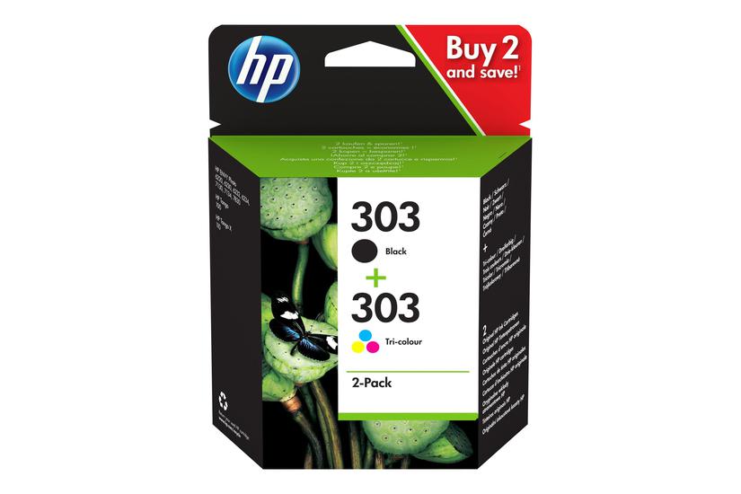 Hp 303 Pakker Pigmenteret Sort Farve Cyan Magenta Gul Original Blækpatron