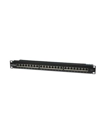 Intellinet Patch Panel  Cat6  Ftp  24-port  1u  Shielded  90  Top-entry Punch-down Blocks  Black Patch-panel 1u 19 Quot