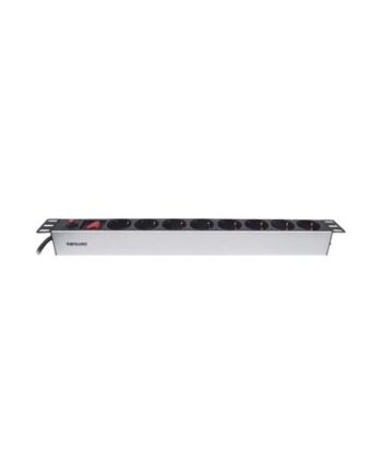 Intellinet 19 Quot  1u Rackmount  -way Power Strip German Type  With On Off Switch And Overload Protection  3m Power Cord Stikdåse