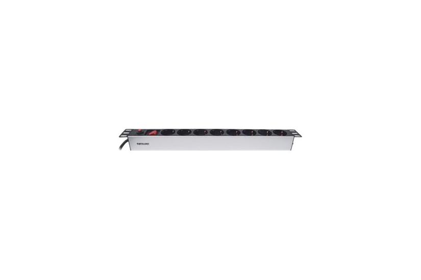 Intellinet 19 Quot 1u Rackmount -way Power Strip German Type With On Off Switch And Overload Protection 3m Power Cord Stikdåse