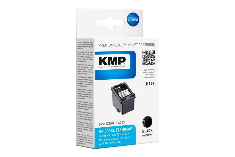 Kmp H178 Sort Kompatibel Blækpatron Alternativ Til: Hp 303
