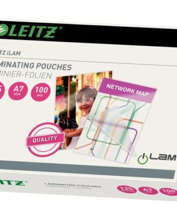 Leitz 100-pakke Blank A7 Laminerings Poser