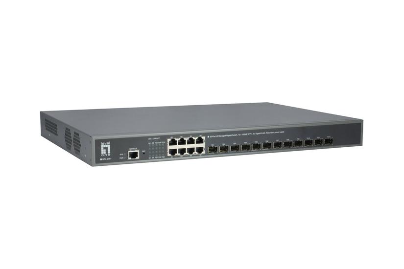 Levelone Gtl-2091 Switch 20 Porte Administreret Monterbar På Stativ