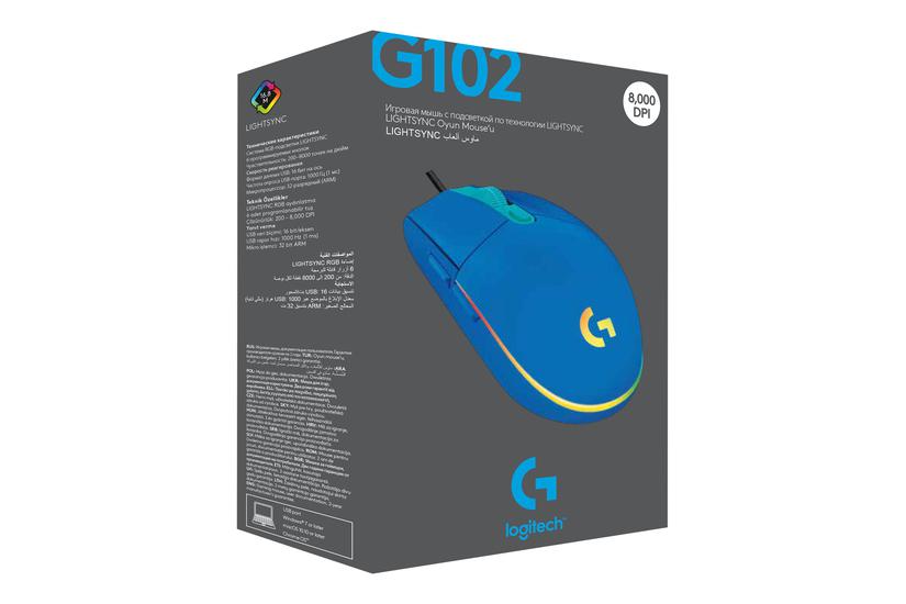 Logitech Gaming Mouse G102 Lightsync Mus Usb Blå