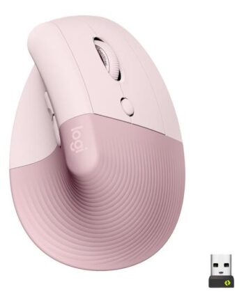 Logitech Lift Vertical Ergonomic Mouse Lodret Mus Bluetooth      Ghz Rose
