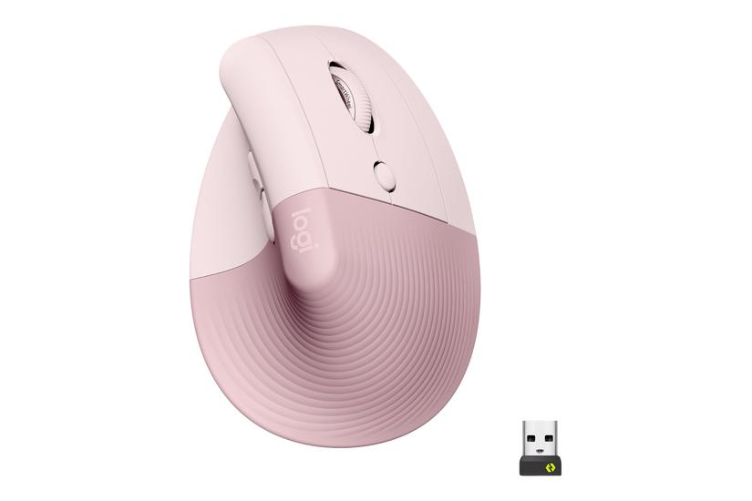 Logitech Lift Vertical Ergonomic Mouse Lodret Mus Bluetooth Ghz Rose