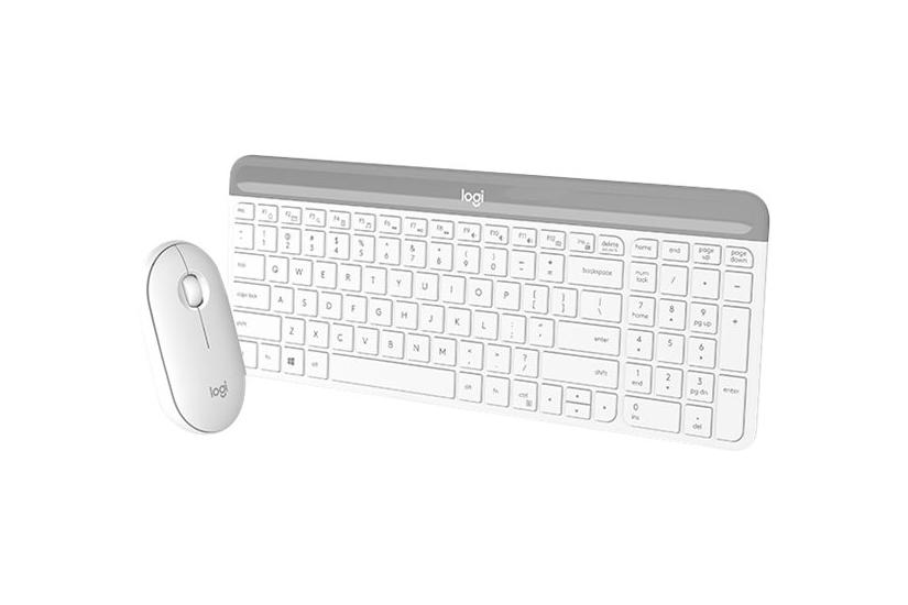 Logitech Slim Wireless Combo Mk470 Sæt Med Mus Og Tastatur Nordisk Off-white Indgangsudstyr