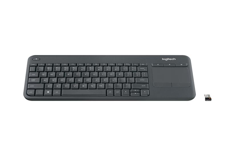Logitech Wireless Touch Keyboard K400 Plus Tastatur Nordisk Sort Indgangsudstyr