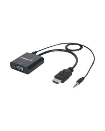 Manhattan 151559 Videokabel Adapter       Hdmi     5mm Vga   -sub  Sort