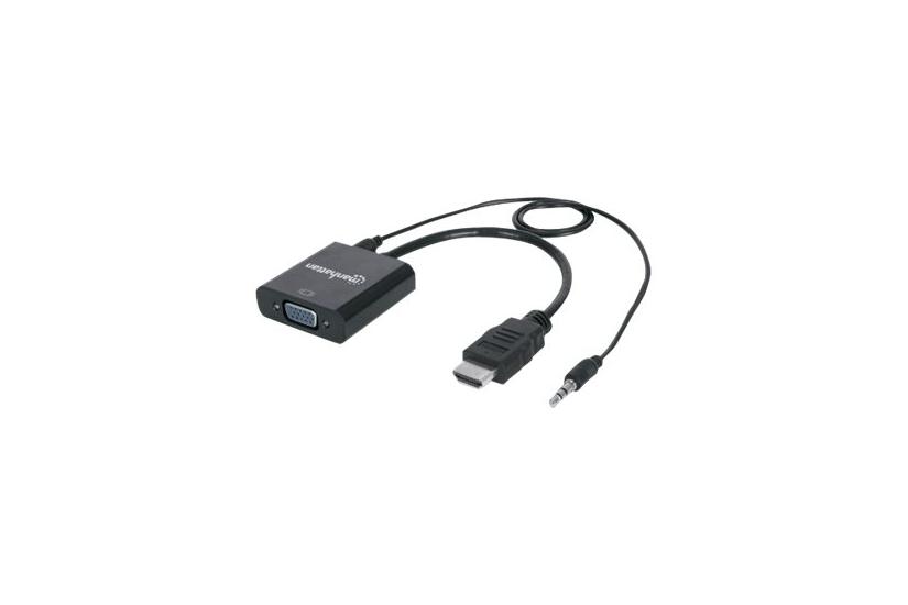 Manhattan 151559 Videokabel Adapter Hdmi 5mm Vga -sub Sort