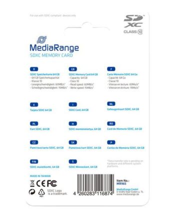 Mediarange Flashhukommelseskort 64 Gb Sdxc