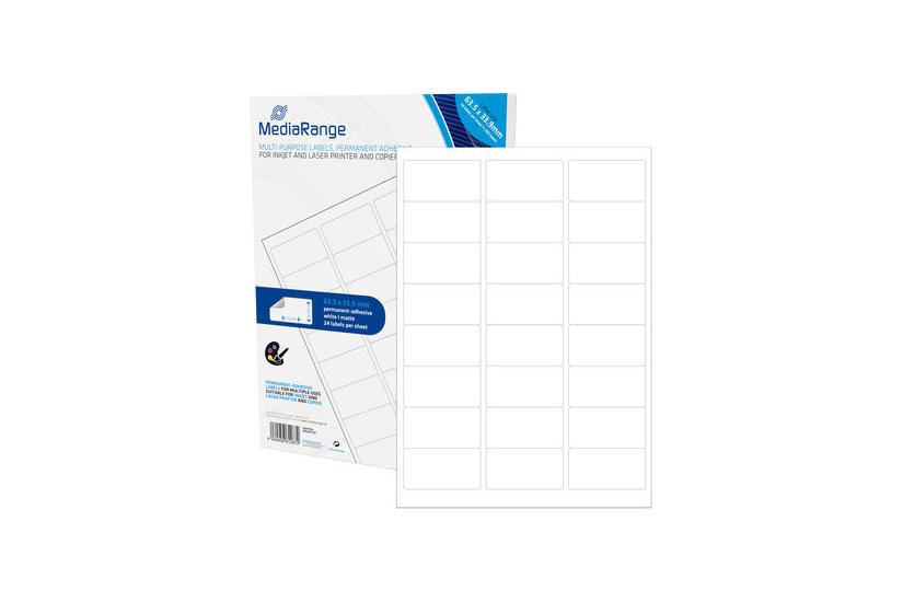 Mediarange Mrink150 Etiketter Til Flere Formål Mat 1200 Etikette 63 33 Mm