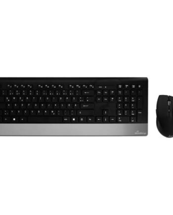 Mediarange Mros105 Tastatur Og Mus-sæt Qwertz Sort Sølv Indgangsudstyr