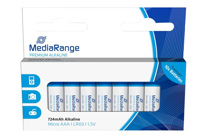 Mediarange Premium Batteri 10 Aaa Alkalisk