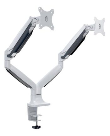 Multibrackets   Deskmount Gas Spring Dual Monteringssæt For   Lcd Displays Hvid