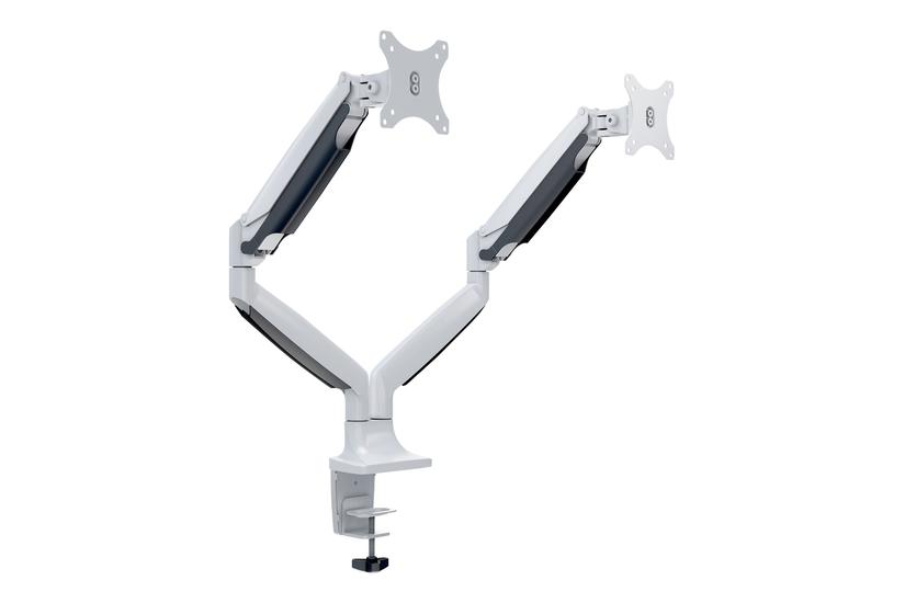 Multibrackets Deskmount Gas Spring Dual Monteringssæt For Lcd Displays Hvid