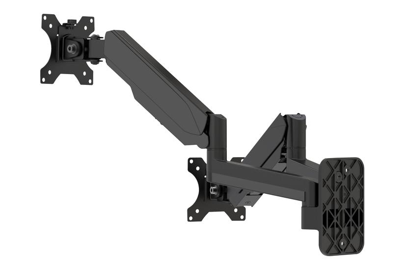 Multibrackets Monitormount Wall Basic Dual Monteringssæt Fuld Bevægelse For Lcd Display Kurvet Lcd Display Sort