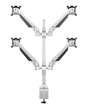 Multibrackets   Vesa Gas Lift Arm Quad Monteringssæt For   Lcd Displays Hvid
