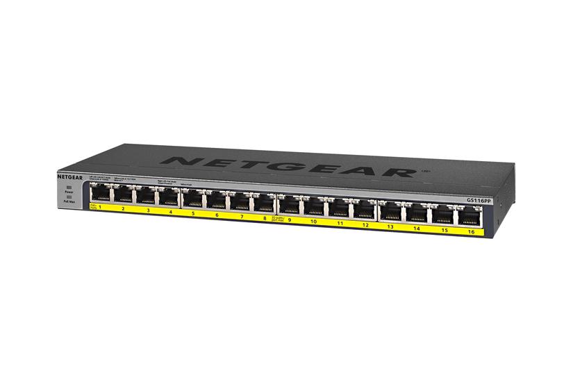 Netgear Gs116lp Switch 16 Porte Monterbar På Stativ