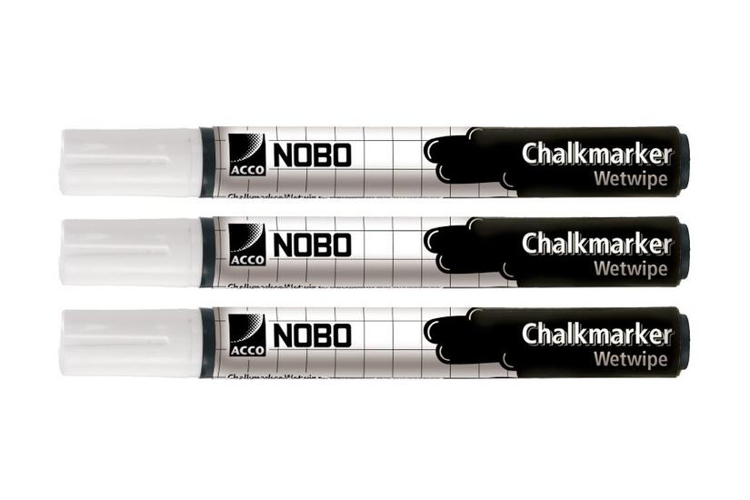 Nobo Chalkmaker Markør Hvid Pakke Med