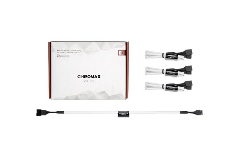 Noctua Na-sec1 Chromax White Forlængerkabel Til Blæserstrøm Pin Pwm Til Pin Pwm 30 Cm