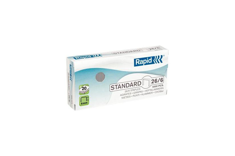 Rapid Standard Hæfteklammer 26 Mm Pakke Med 5000