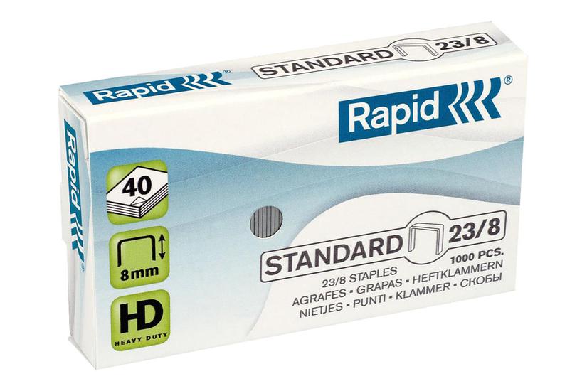 Rapid Standard Hæfteklammer 23 Mm Pakke Med 1000