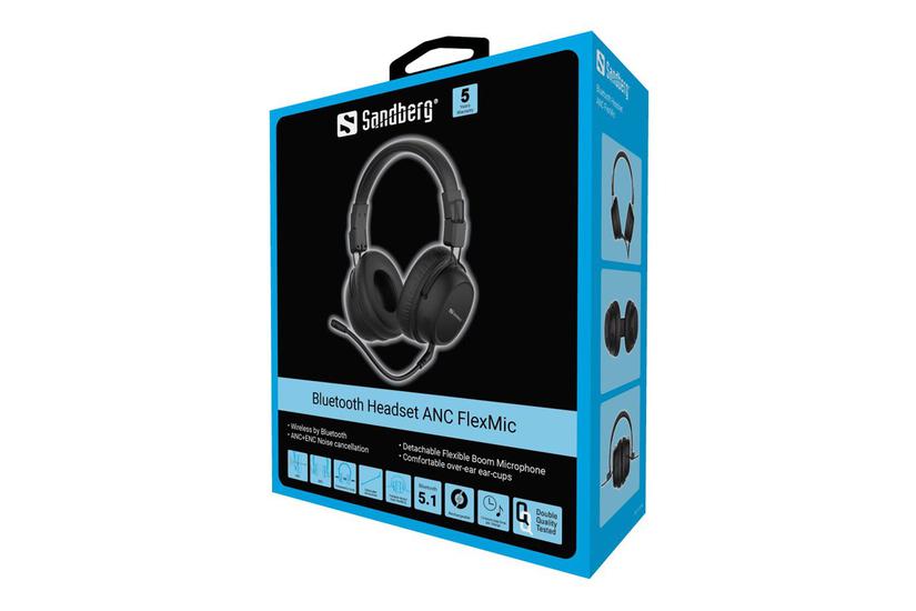 Sandberg Bluetooth Headset Anc Flexmic Headset