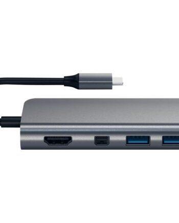 Satechi Aluminum Type-  Multimedia Adapter Dockingstation Usb-  Mini Dp 1gbe