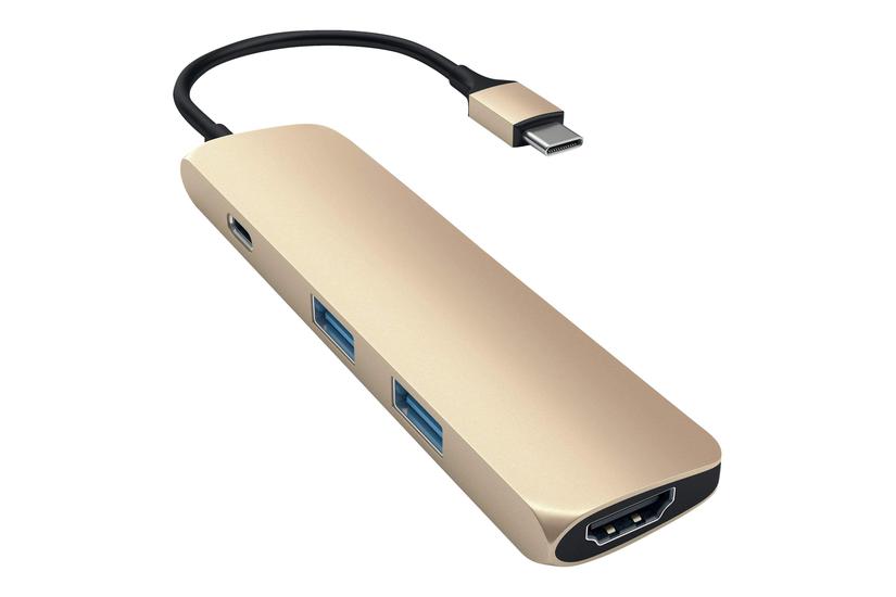 Satechi Slim Aluminum Type- Multi-port Adapter 4k Dockingstation Usb- Hdmi