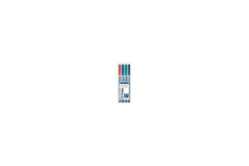 Staedtler Lumocolor 311 Markør Sort Rød Blå Grøn Pakke Med