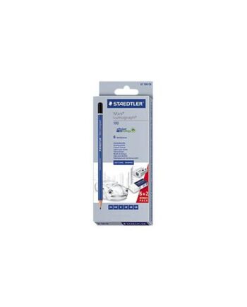 Staedtler Mars Lumograph Blyant 2b  2h  4b  6b     Hb  Pakke Med