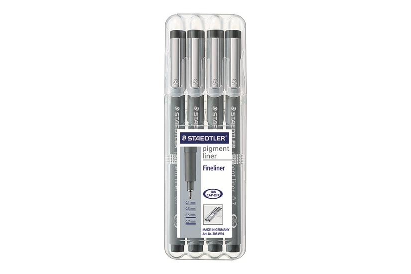 Staedtler Pigment Liner 308 Fineliner Sort Pakke Med