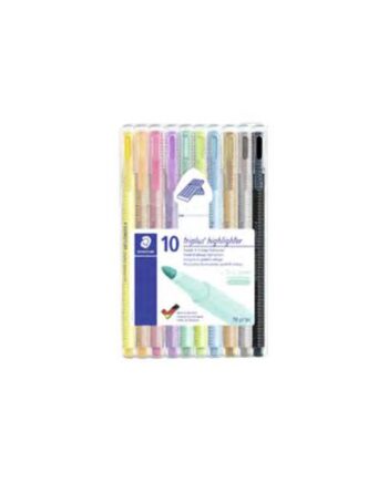 Staedtler Triplus Textsurfer Highlighter Assorterede Pastelfarver  Pakke Med 10