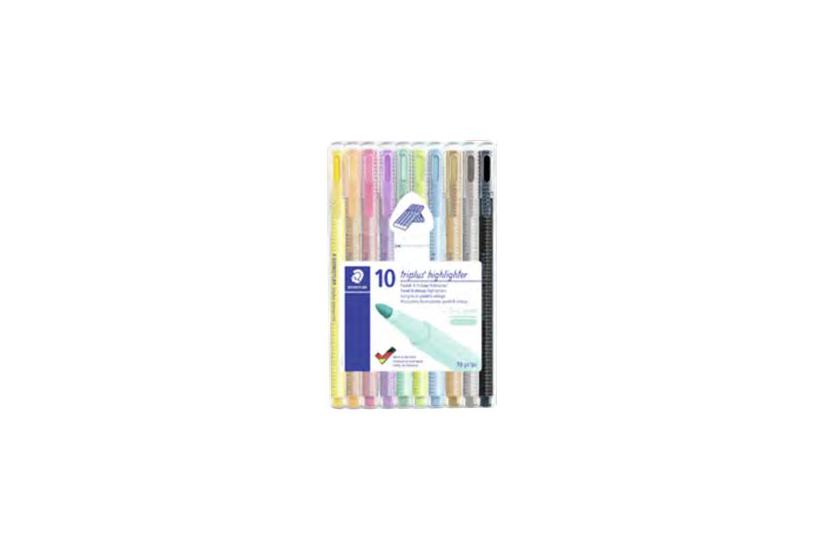 Staedtler Triplus Textsurfer Highlighter Assorterede Pastelfarver Pakke Med 10