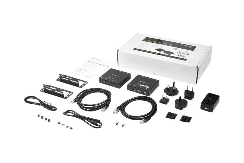 Startech Com Hdmi Over Cat6 Extender With -port Usb Hub Remote Hdmi Over Cat5 Or Cat6 165 Ft 50m 1080p St121usbhd Video Audio Infrarød Usb-forlænger