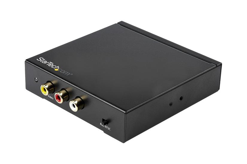 Startech Com Hdmi To Rca Converter Box With Audio Composite Video Adapter Ntsc Pal 1080p Hd2vid2 Video Transformer Sort