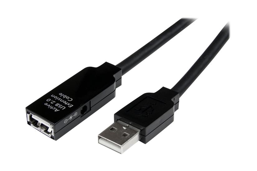 Startech Com 25m Usb Active Extension Cable 25 Meter Usb Male To Usb Female Usb Repeater Extender Cable Black 80ft Usb2aaext25m Usb Forlængerkabel Usb Til Usb 25