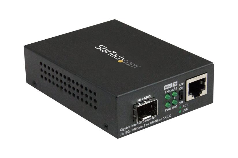 Startech Com Multimode Single Mode Fiber Media Converter Open Sfp Slot 10 100 1000mbps Rj45 Port Lfp Supported Ieee 802 1q Tag Vlan Mcm1110sfp Fibermedieomformer 10mb Lan 100mb Lan 1gbe
