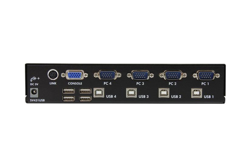Startech Com Port Professional Vga Usb Kvm Switch With Hub 1u Rack-mountable Kvm Switch Sv431usb Kvm Switch Porte