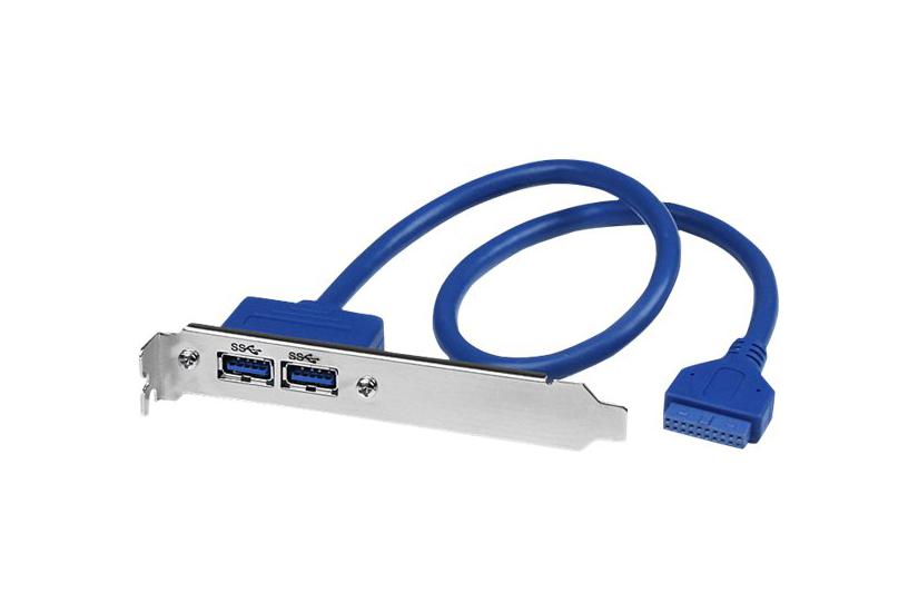 Startech Com Port Usb Female Slot Plate Adapter Usb Motherboard Adapter Usb Plate Usb Header Adapter Usb3splate Usb-panel Usb Type Til 20-pins Idc 50 Cm