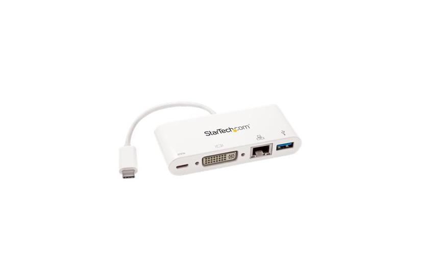 Startech Com Usb   Multiport Adapter  Usb-  To Dvi-   Digital  Video Adapter With 60w Power Delivery Passthrough Charging  Gbe  Usb-   Portable Usb Type-  Thunderbolt   Mini Laptop Dock Ekstern Videoadapter Usb-
