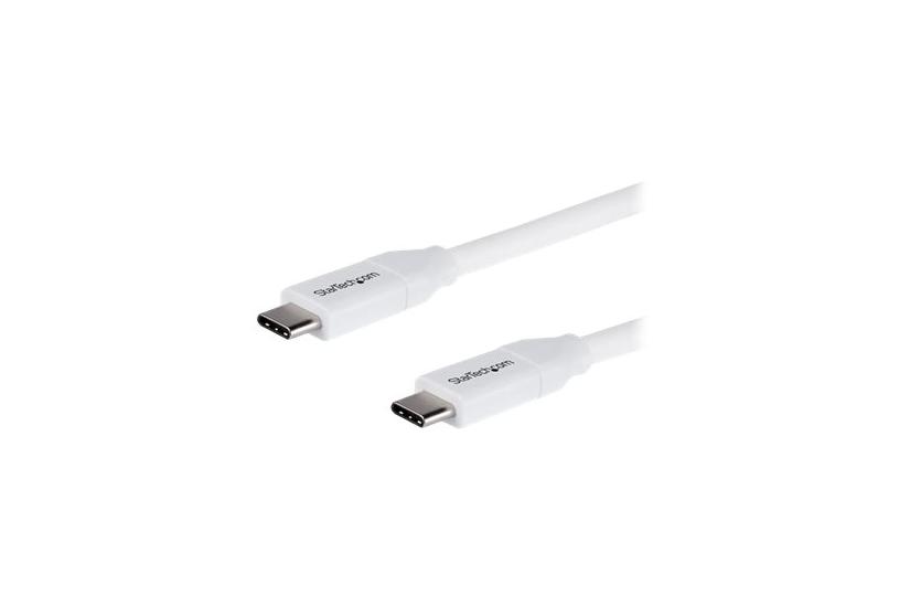 Startech Com Usb To Usb Cable Ft 2m 5a Pd White Usb Usb-if Certified Usb Type Cable Usb Charging Cable Usb2c5c2mw Usb Type- Kabel 24 Pin Usb- Til 24 Pin Usb-