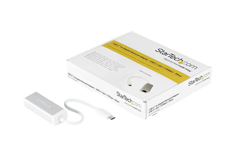 Startech Com Usb- To Gigabit Ethernet Adapter Aluminum Thunderbolt Port Compatible Usb Type Network Adapter Us1gc30a Netværksadapter Usb- Gigabit Ethernet