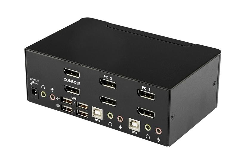 Startech Com -port Displayport Kvm Switch Dual-monitor 4k 60 With Audio Usb Peripheral Support Dp Usb Hub Sv231dpddua2 Kvm Audio Usb Switch Porte