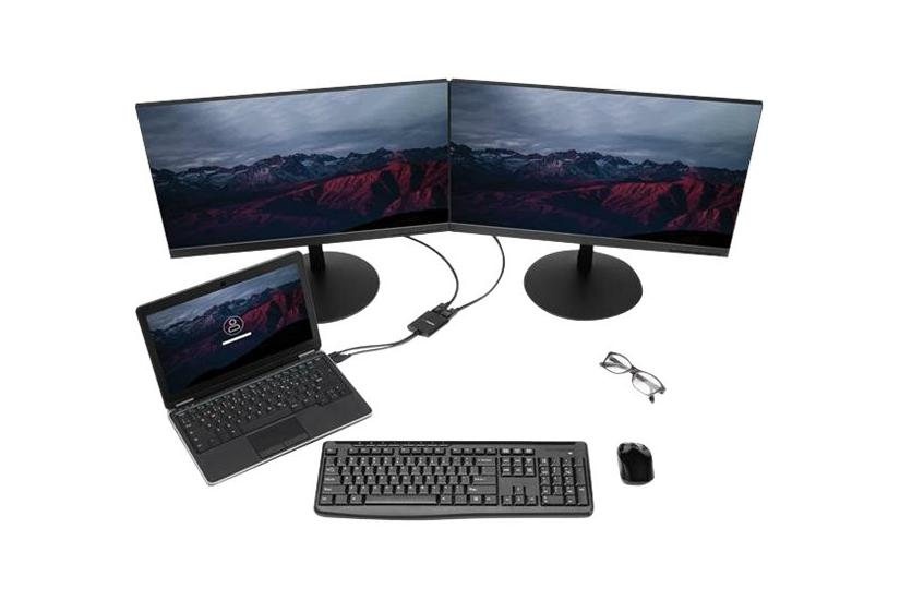 Startech Com -port Multi Monitor Adapter Mini Displayport To Displayport Mst Hub Dual 4k 30hz Windows Extended Desktop Mstmdp122dp Videosplitter Porte