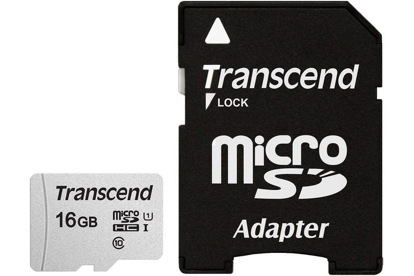 Transcend 300s Flashhukommelseskort 16 Gb Microsdhc Uhs-