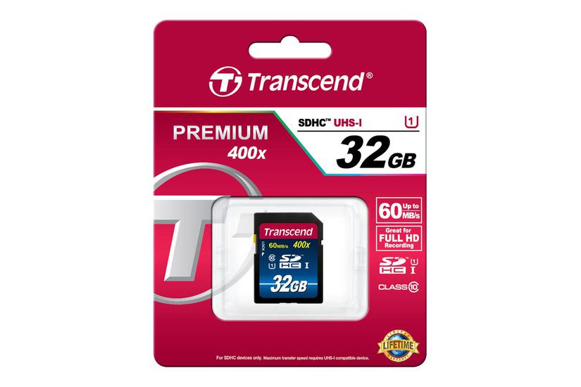 Transcend Sdhc Class 10 Uhs-   Premium  Flashhukommelseskort 32 Gb Sdhc Uhs-